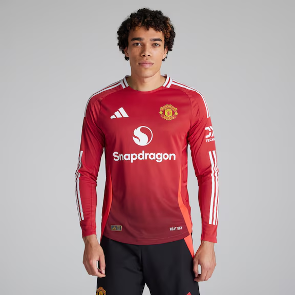 Manchester United 24-25 Langarm Home Authentic Trikot Collezione | Maglie Ufficiali Man Utd