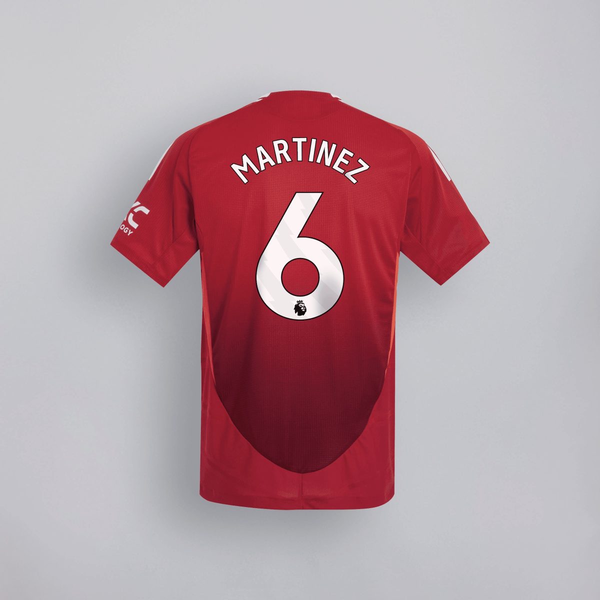 maglia manchester united 2425 home con stampa e stemma martinez 6 epl Collezione | Maglie Ufficiali Man Utd