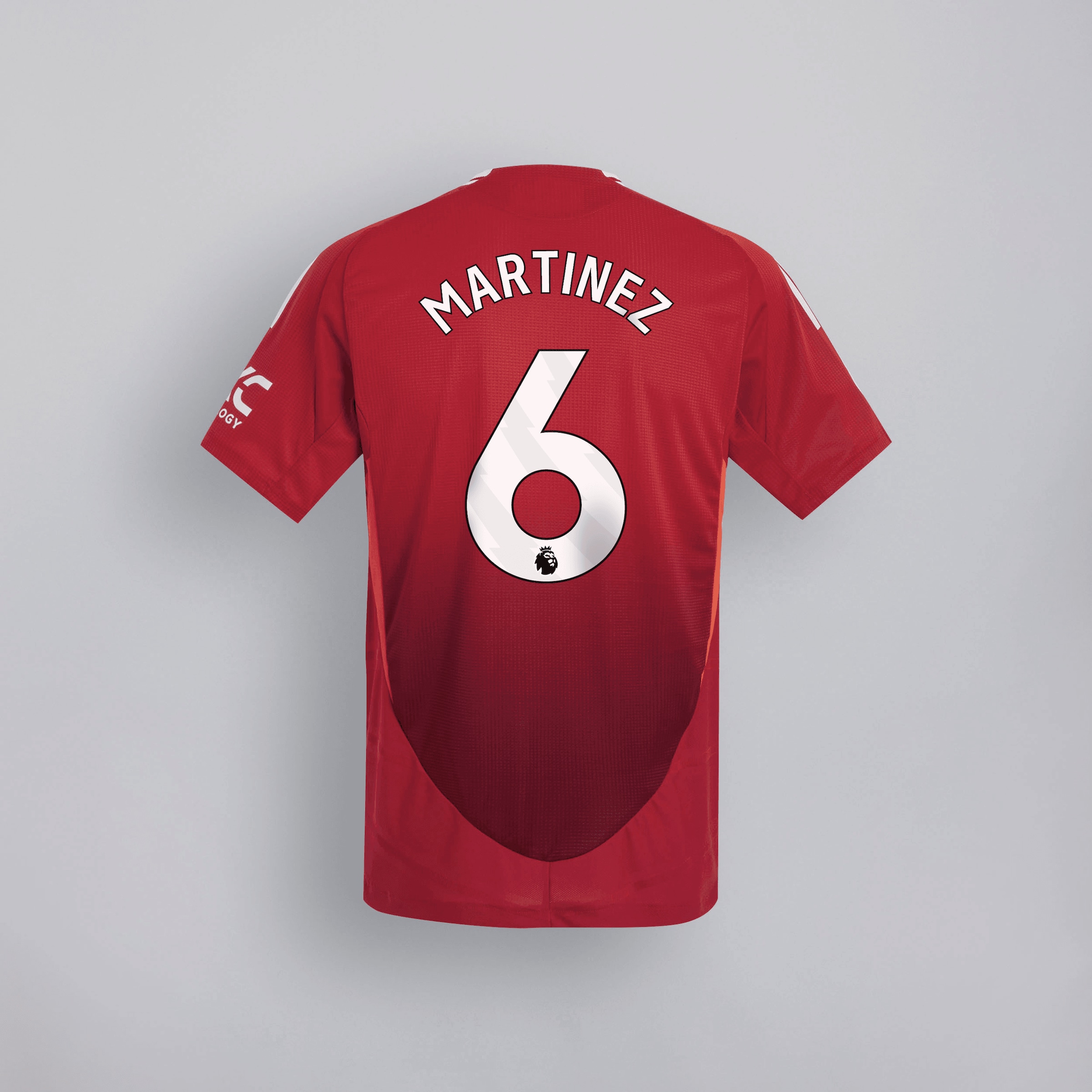 maglia manchester united 2425 home con stampa e stemma martinez 6 epl Collezione | Maglie Ufficiali Man Utd